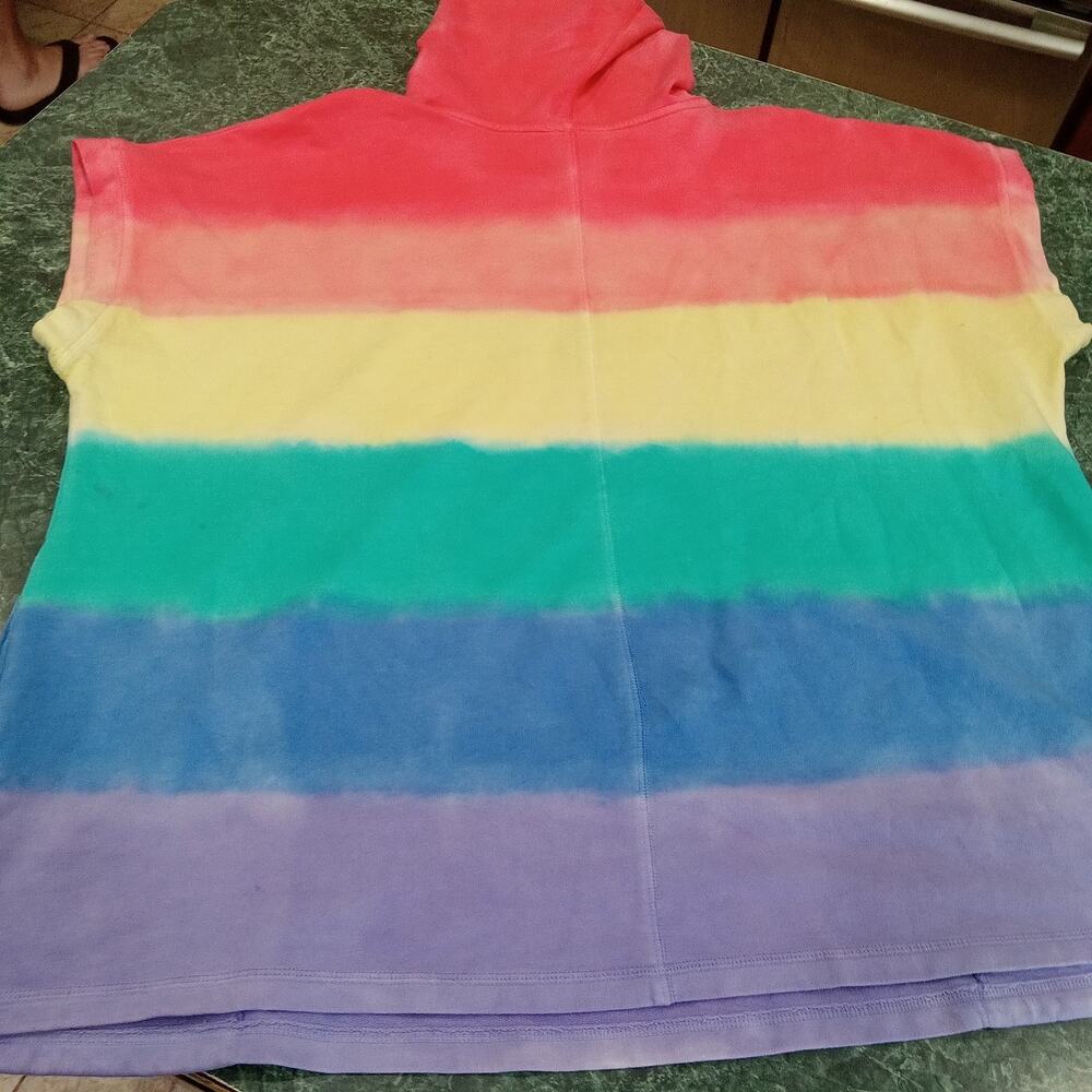 Livi Active Lane Bryant Plus Size 2x 18/20 Rainbow Stripe Pullover Hoodie Euc - Picture 9 of 10
